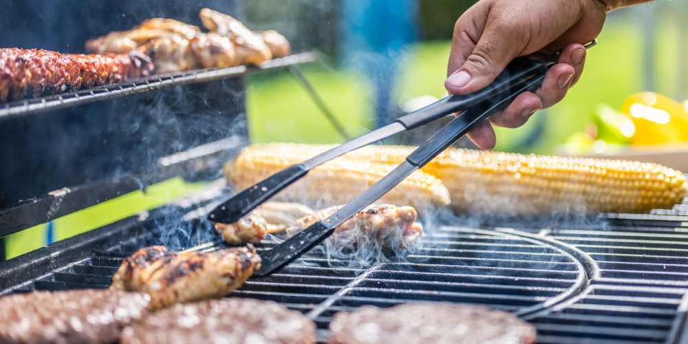 Gas grilling station at Groves at Waters Edge in Waynesville, North Carolina