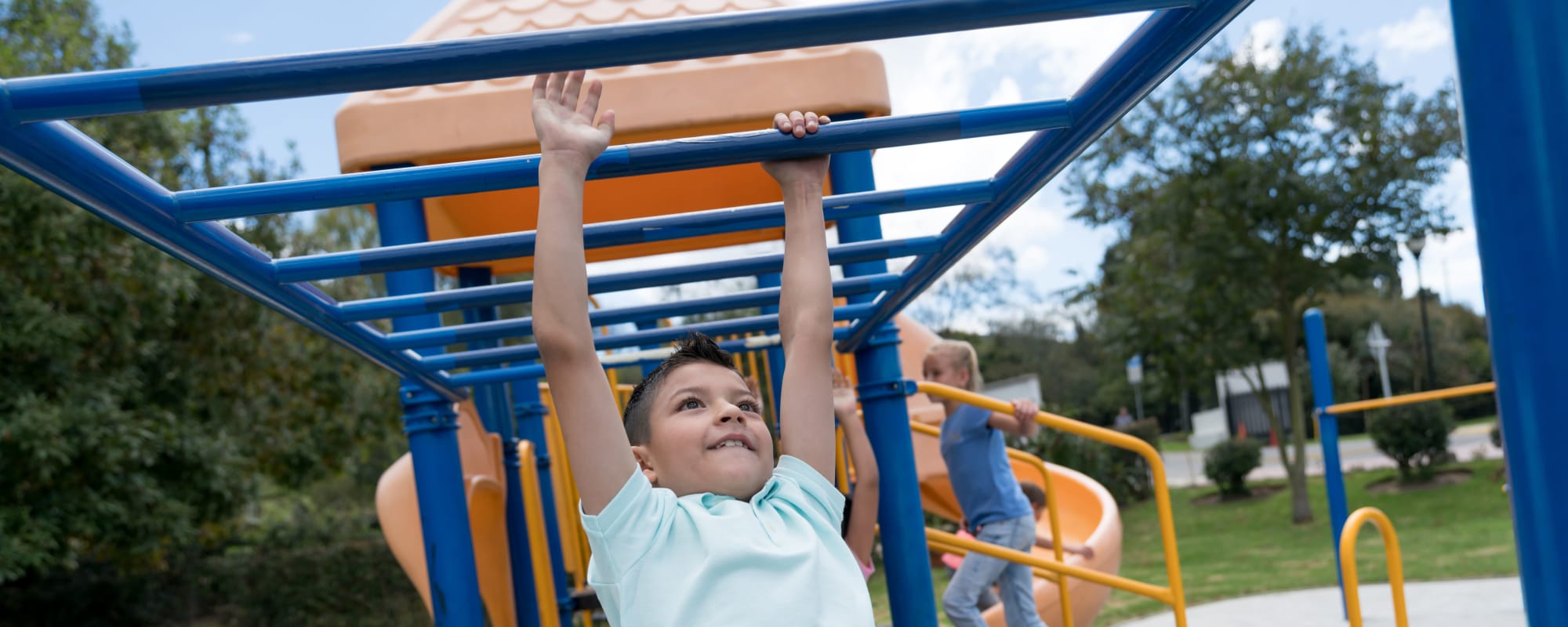 Children playing at playground near Lyman Park in Quantico, Virginia