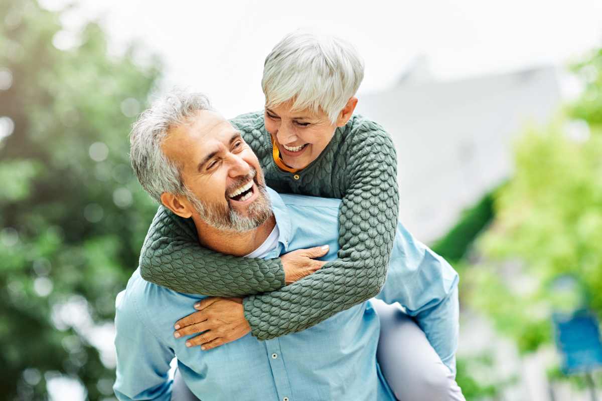 Senior couple at Watermere on Oak Street in Roanoke, Texas