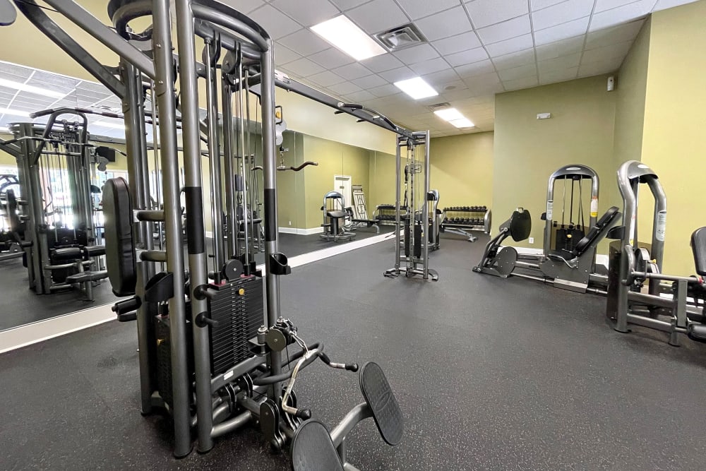 Enjoy apartments with a gym at The Abbey at Inverness in Birmingham, AL