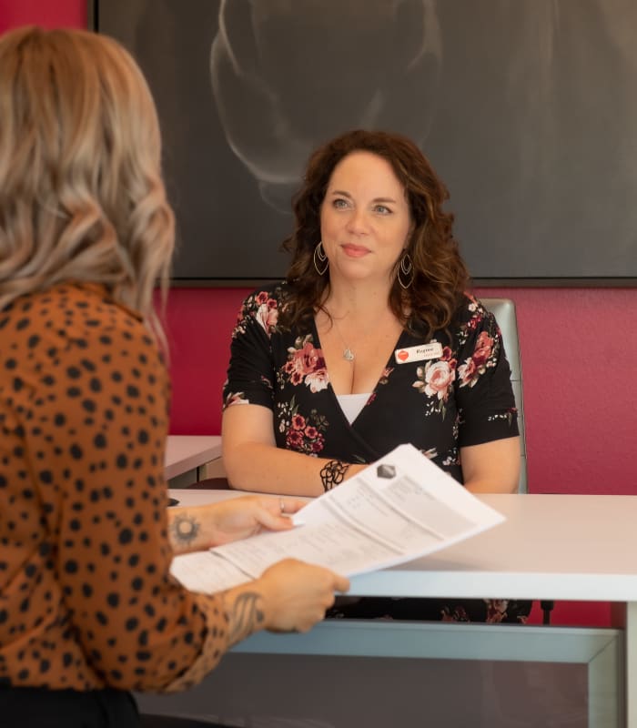 Team member in a meeting at Case & Associates