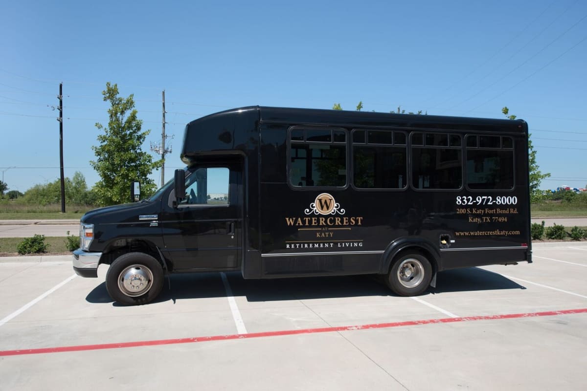 Travel bus at Watercrest at Katy in Katy, Texas
