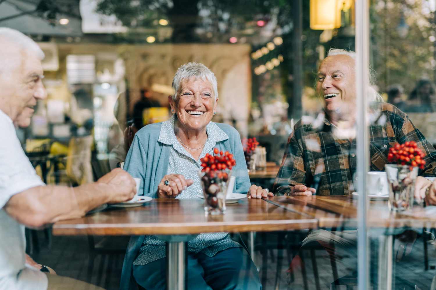 Senior residents out for a meal at New Woodland-Olney School in Woodland, North Carolina