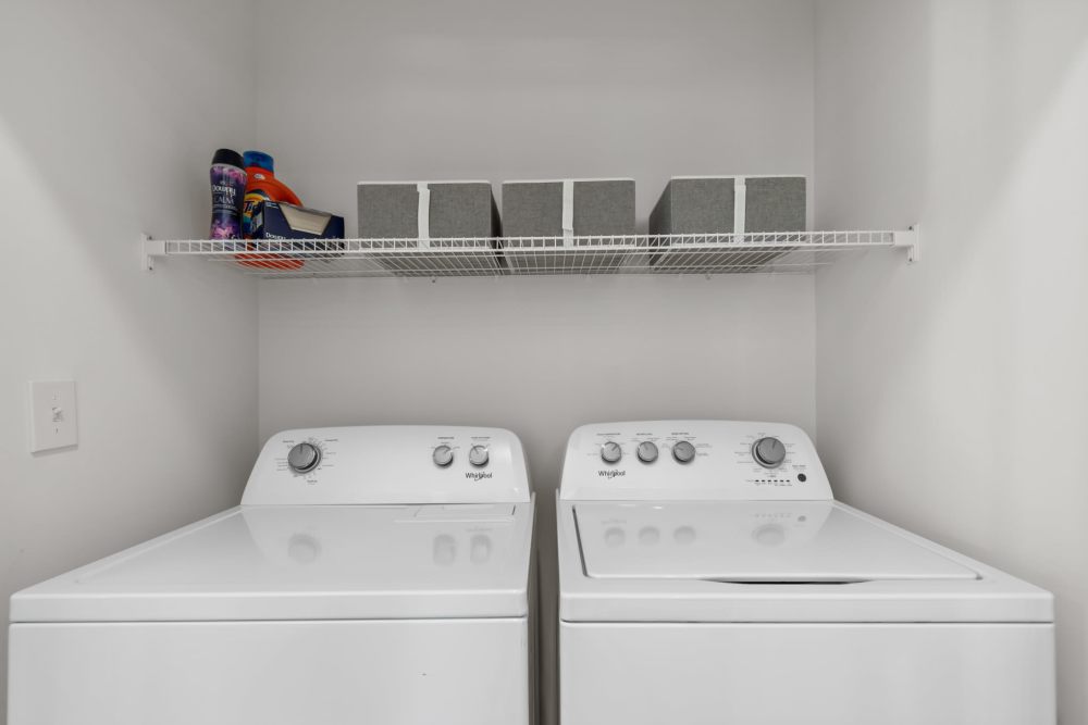Washer and dryer at Sorrel Phillips Creek Ranch in Frisco, Texas