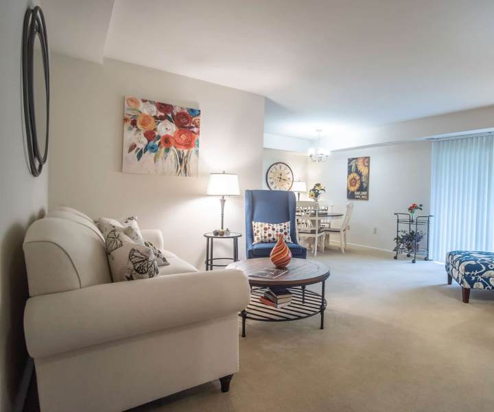 Interior of a modern apartment home at Hunt Club Apartments in Cockeysville, Maryland