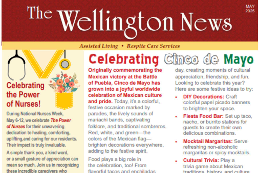 May 2025 Newsletter at Wellington Place at Whiting in Stevens Point, Wisconsin