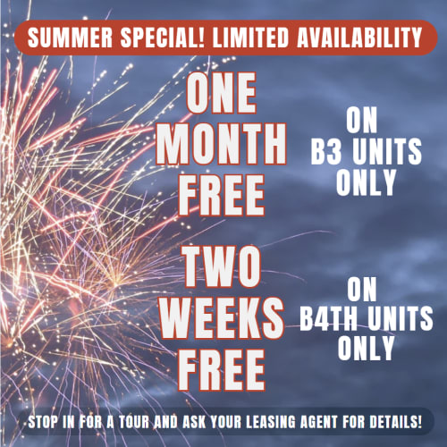 Lavera At Lake Highlands Summer Special One month free on B3 apartments and 2 Weeks on B4 - 2 bedroom townhomes **Discount taken after First Full Months Rent