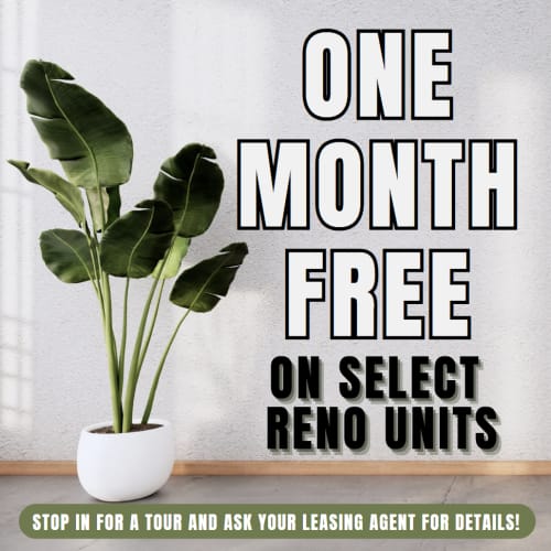Oak Grove One Month Free on select RENOVATED units. Limited Availability - Act Fast! **Discount applies after first full months rent.