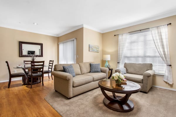 The luxurious living room at The Lodge at Shavano Park in San Antonio, Texas