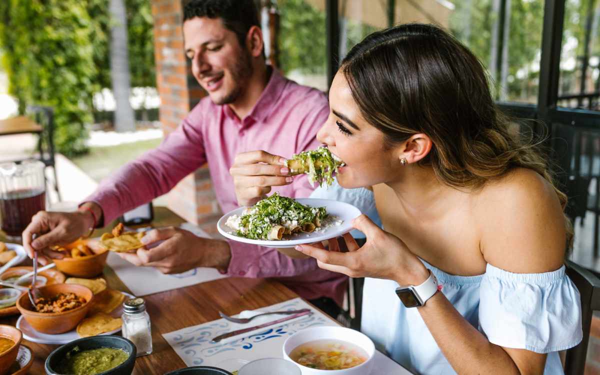 Residents eating lunch in their favorite restaurant near Cape Fear Townhomes in Fayetteville, North Carolina