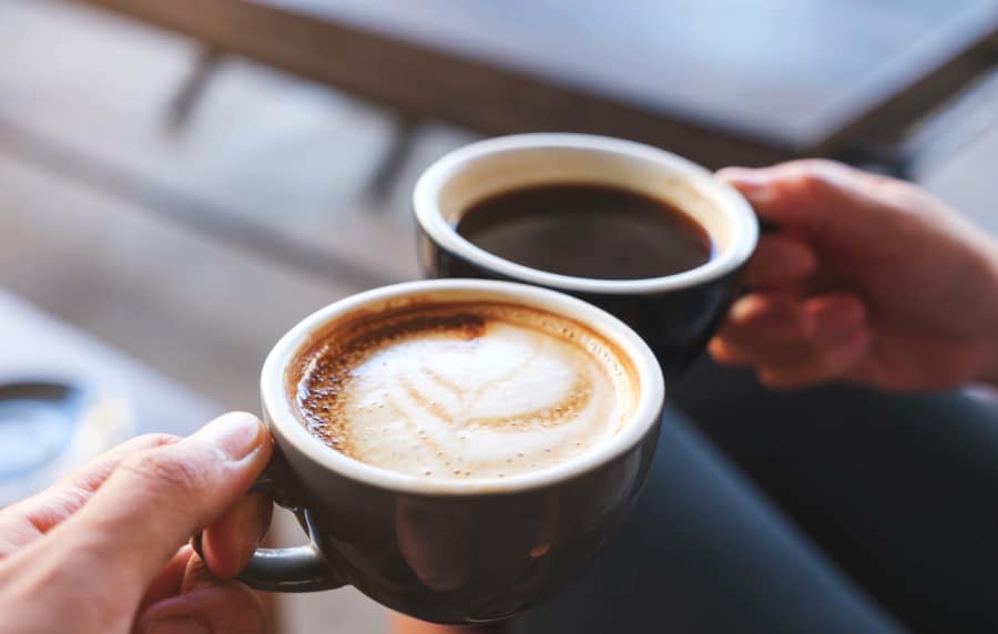 Cup of coffee at Villa Del Sol in Sunnyvale, California