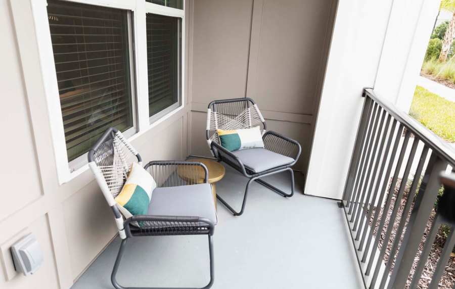 Private balcony at Cypress Point in Mooresville, North Carolina