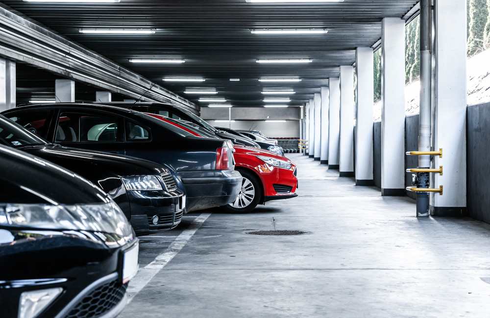 Garages facility available at Echelon Park Apartments in Mcdonough, Georgia