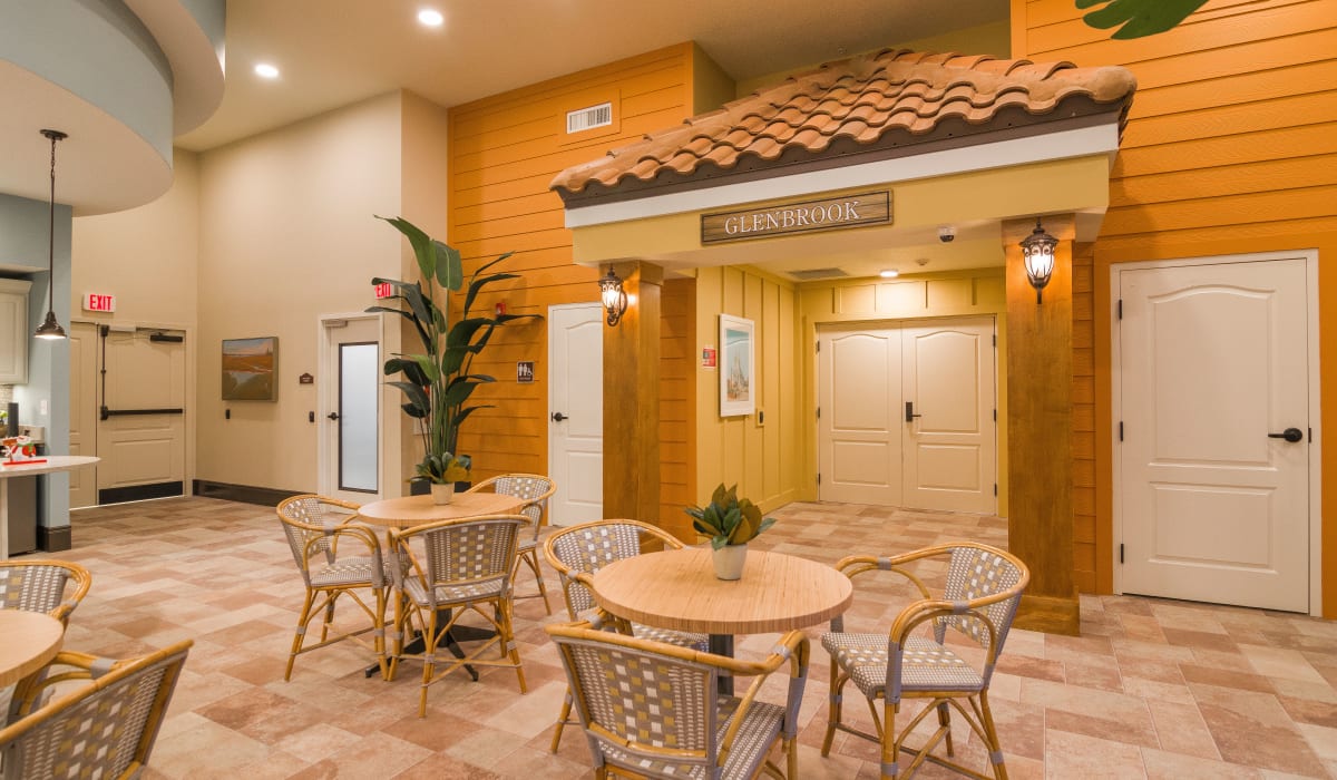 Spacious common area with plenty of seating at CERTUS Premier Memory Care Living in Mount Dora, Florida.