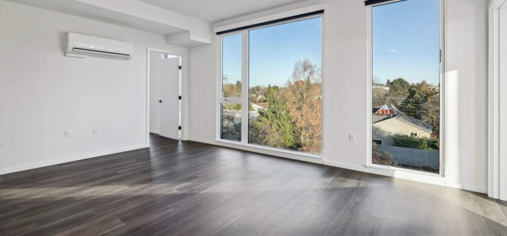 Spacious flooplans with oversized windows and views for miles at Rothko Residences in Portland, Oregon