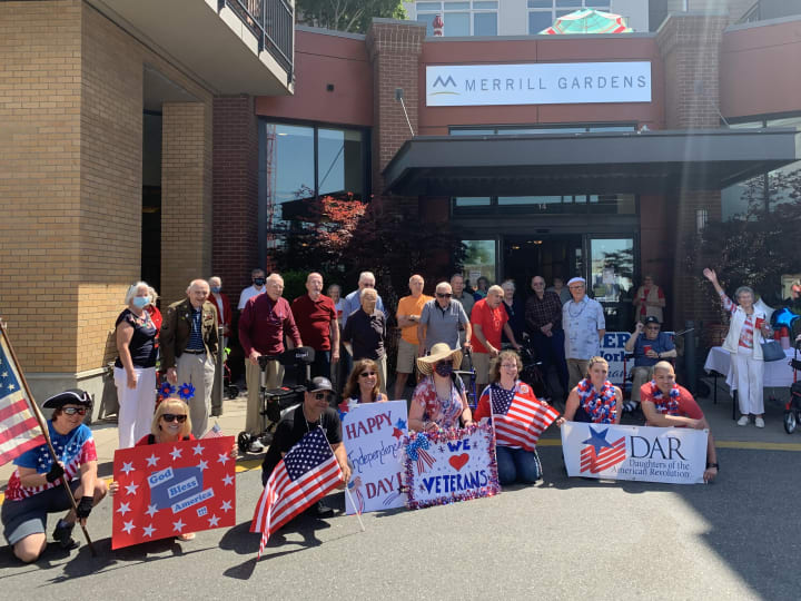 Kirkland (WA) residents enjoyed the sunny weather for a parade, barbeque and plenty of Independence Day decorations.