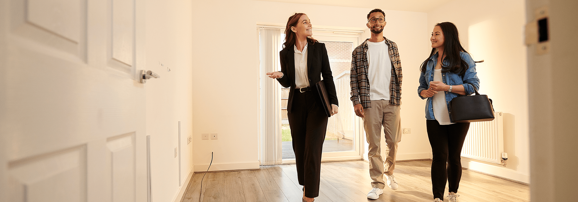 corporate worker walking prospects through at Clark-Whitehill Enterprises, Inc. in Virginia Beach, Virginia