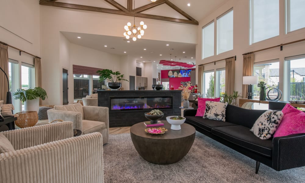 Spacious clubhouse at Redbud Ranch Apartments in Broken Arrow, Oklahoma
