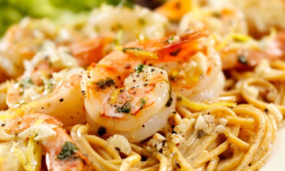 Shrimp scampi dish at Randall Residence of Troy in Troy, Ohio