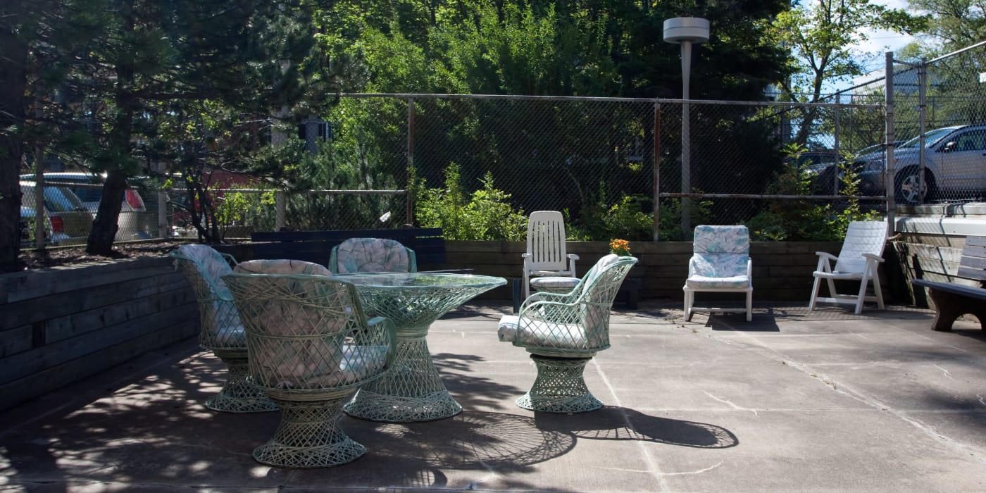 Outdoor seating at Spring Garden in Halifax