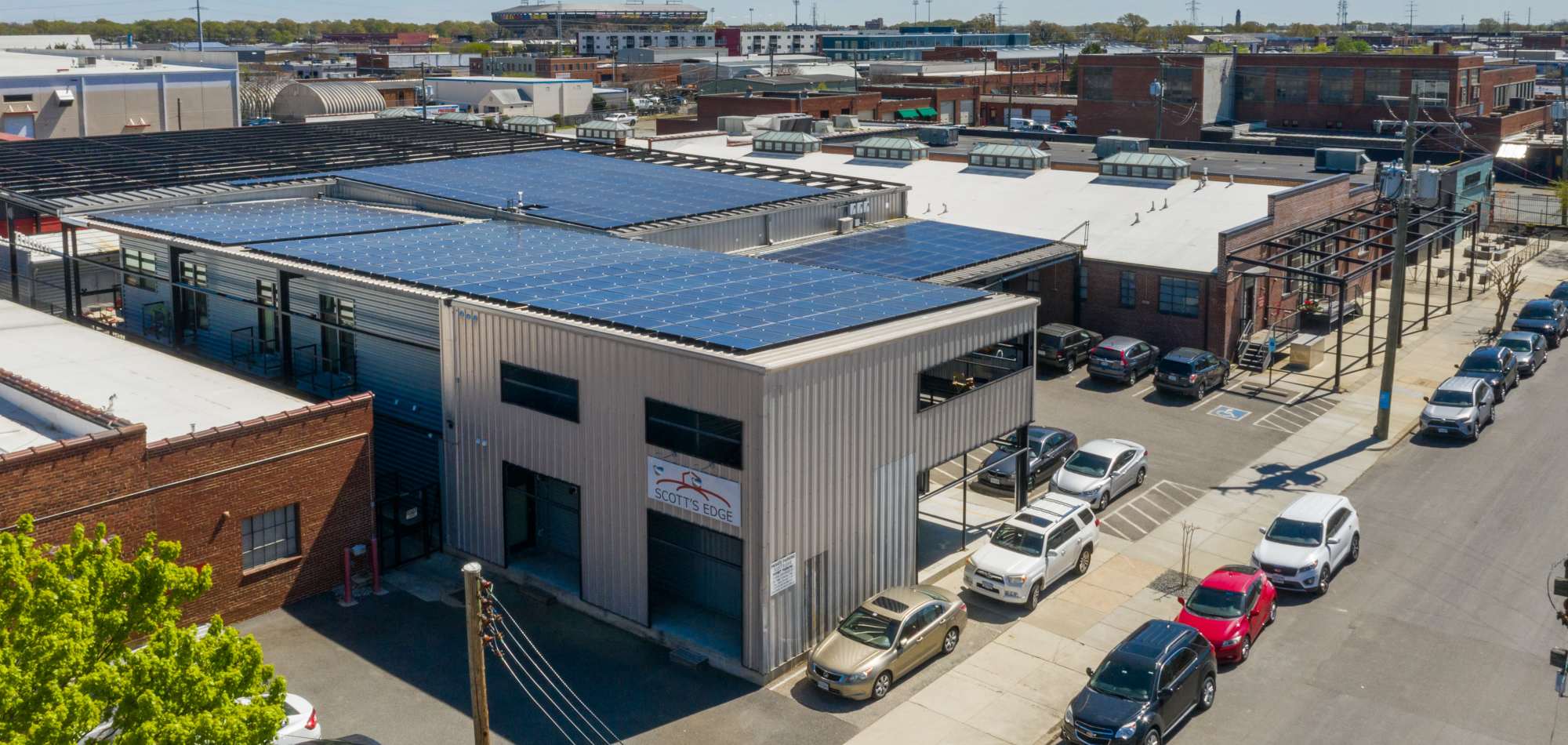 Exterior apartment building at Scotts Edge, Richmond, Virginia