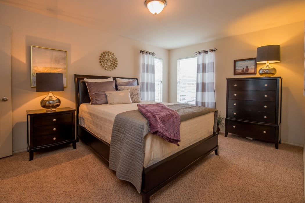 Beautiful bedroom at Prairie Springs in Oklahoma City, Oklahoma