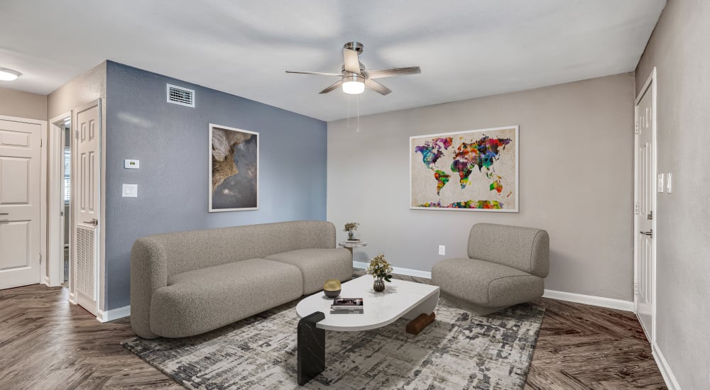 Living room at Bayside Villas in Panama City, Florida