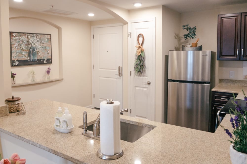 Kitchen at Harmony at Greensboro in Greensboro, North Carolina