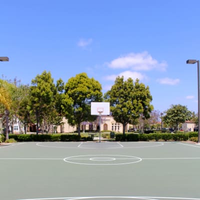A basketball court at The Village at NTC in San Diego, California