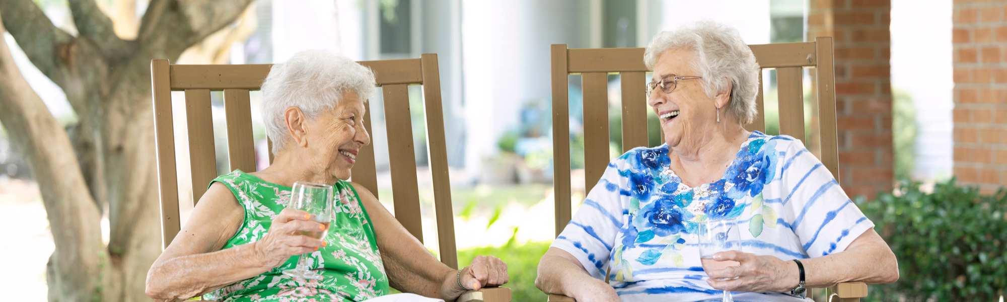 Women walking in the park at The Barclay at Tuckahoe in Henrico, Virginia