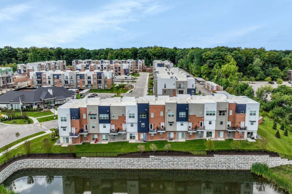Apartment exterior at Innova in Novi, Michigan