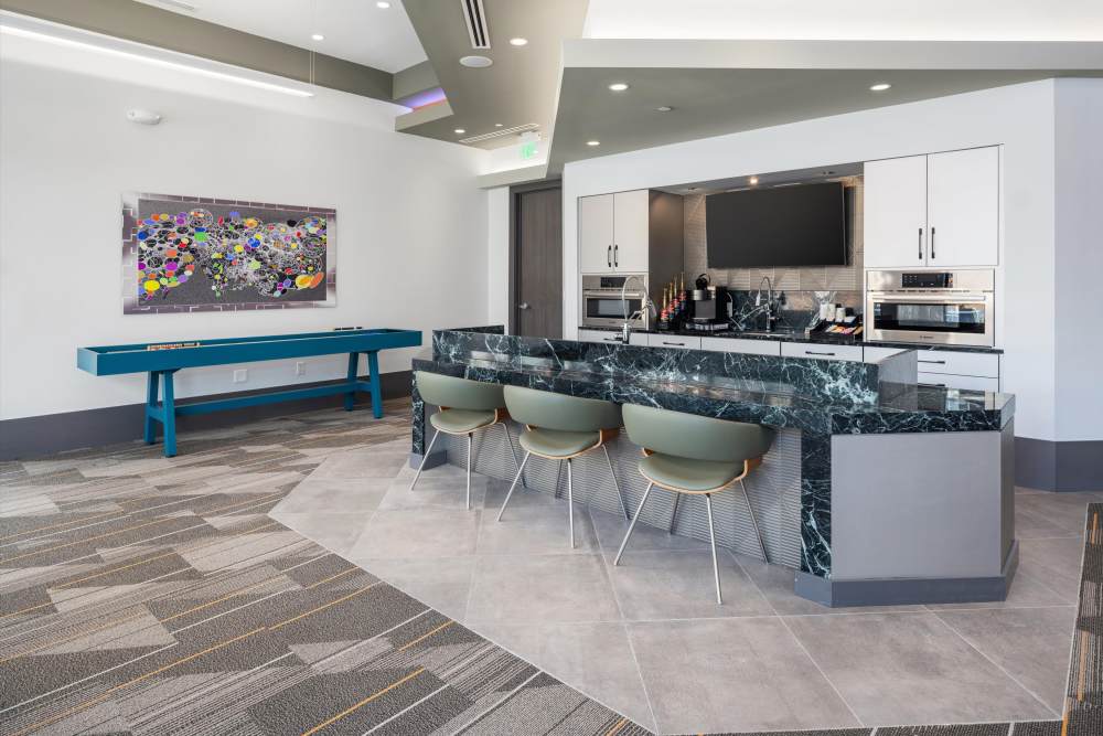 Clubhouse interior at Innova in Novi, Michigan