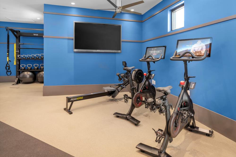 Fitness center at Innova in Novi, Michigan