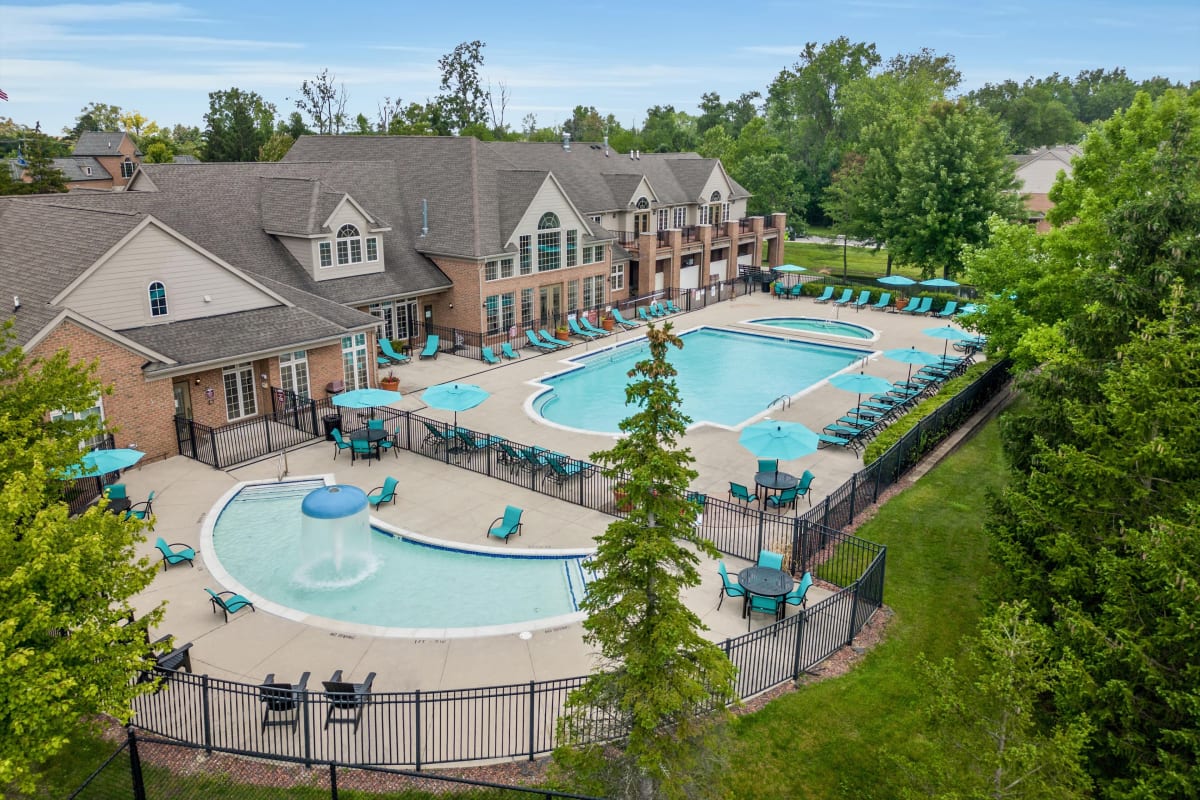 Outdoor Pool at Central Park Estates in Novi, Michigan