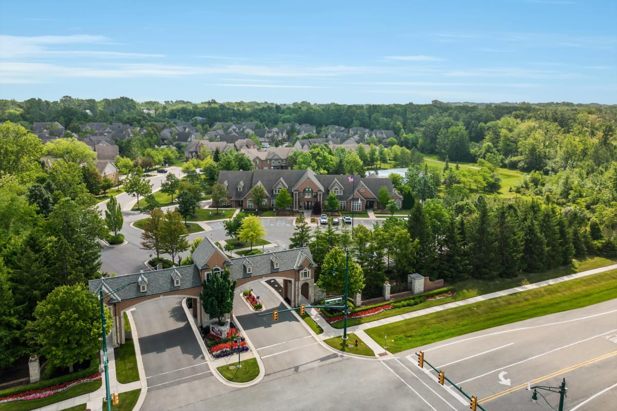 Walking the neighborhood near Central Park Estates in Novi, Michigan