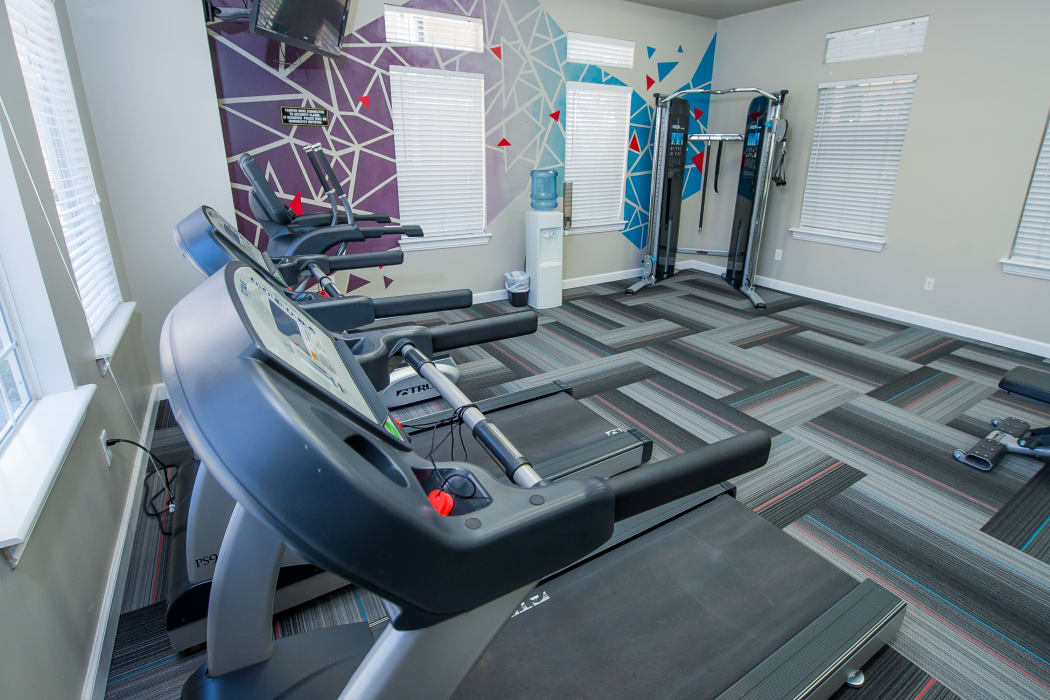 Fully equipped gym at Fountain Lake in Edmond, Oklahoma