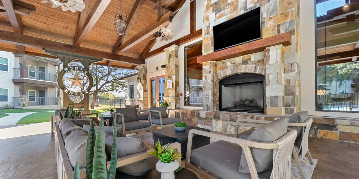 Outdoor Clubhouse at Ranch Creek Living in Helotes, Texas