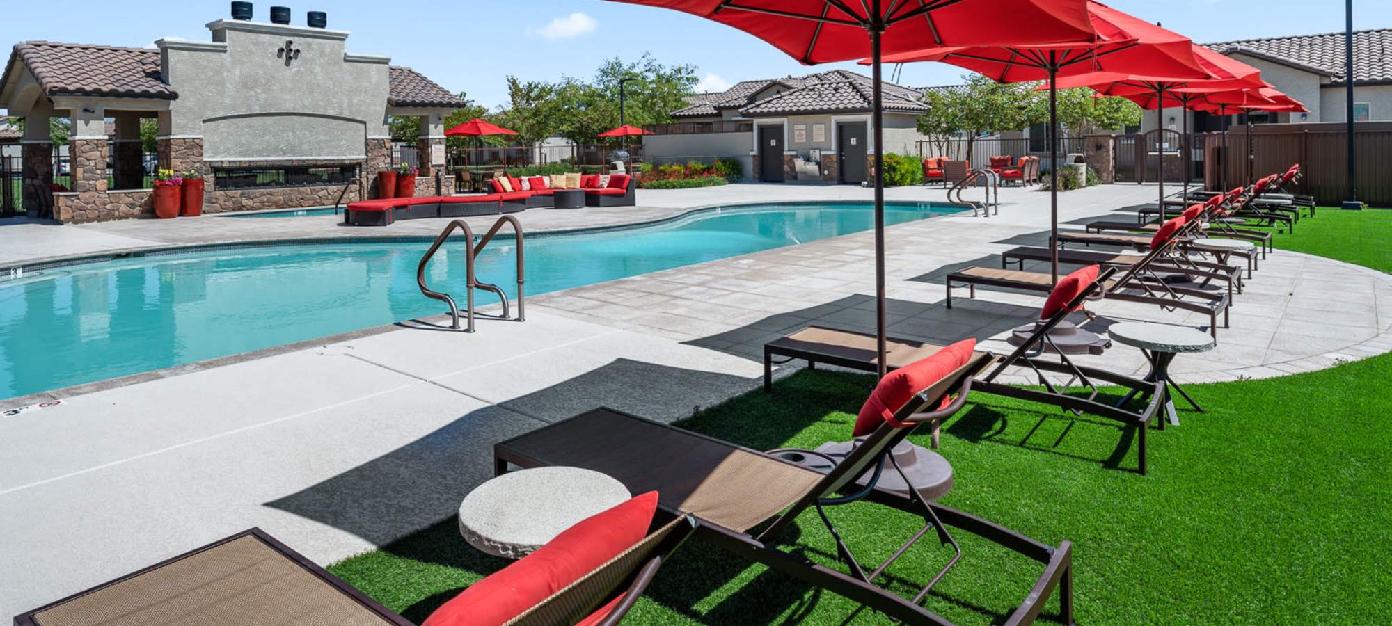 Resort-style pool at TerraLane on Cotton in Surprise, Arizona