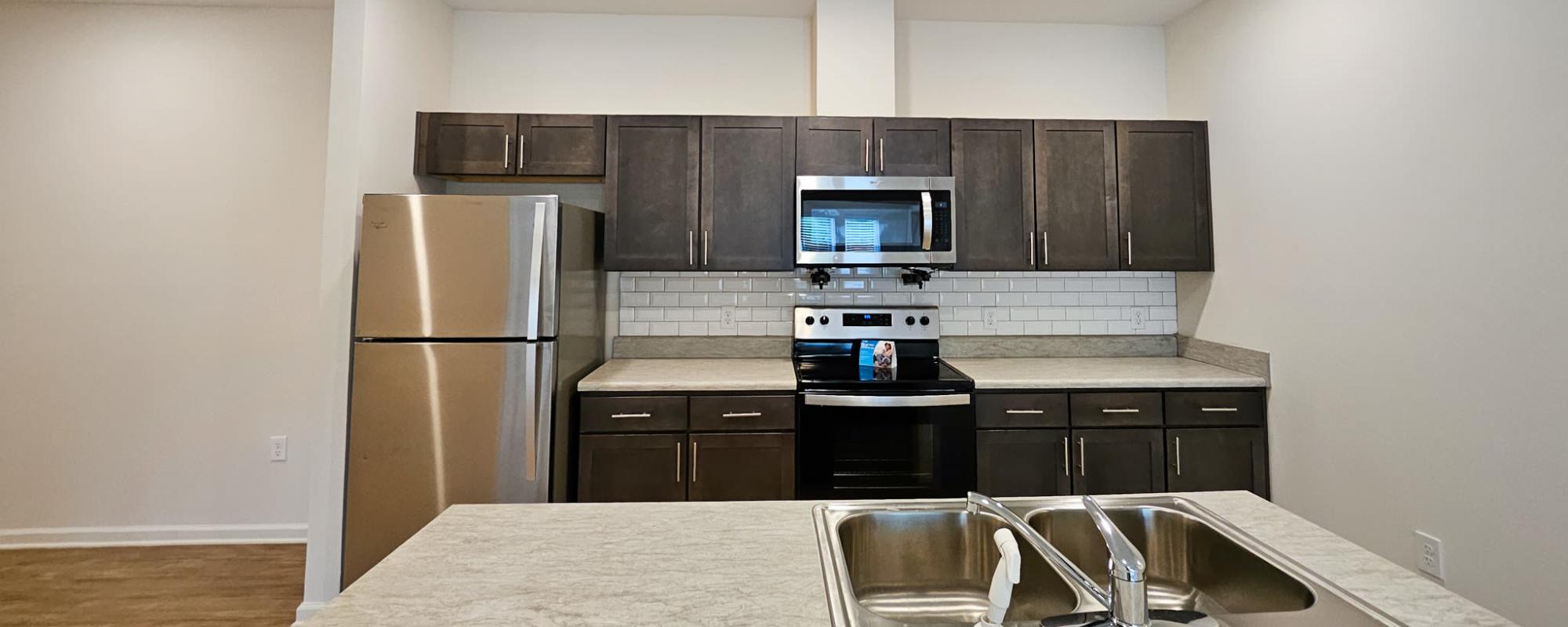 Stainless steel appliances at Aston Pointe in Anderson, South Carolina