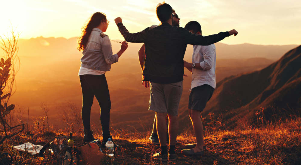 Friends went for trekking near Paseo Park in Glendale, Arizona