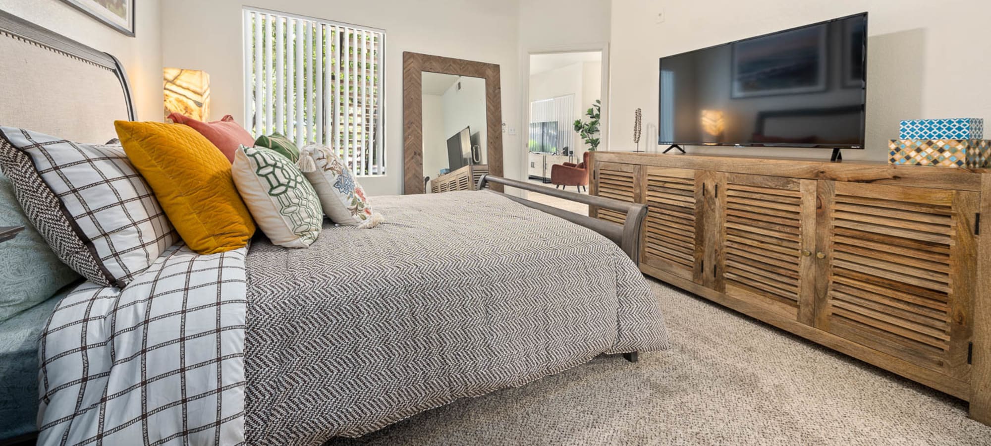 Luxury bedroom at Waterside at Ocotillo in Chandler, Arizona