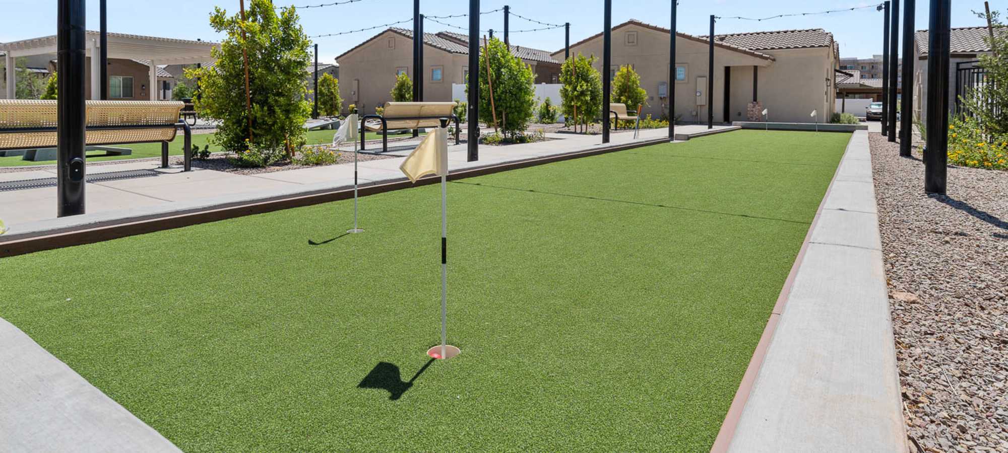 Putt putt game at EVR Porter home in Maricopa, Arizona