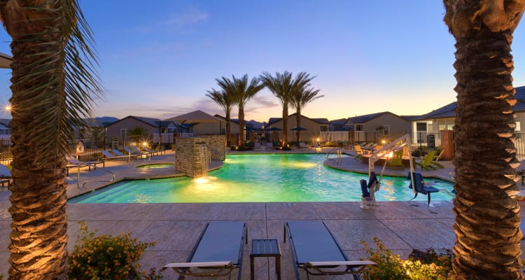 Lounge around the pool at Estia Windrose in Litchfield Park, Arizona