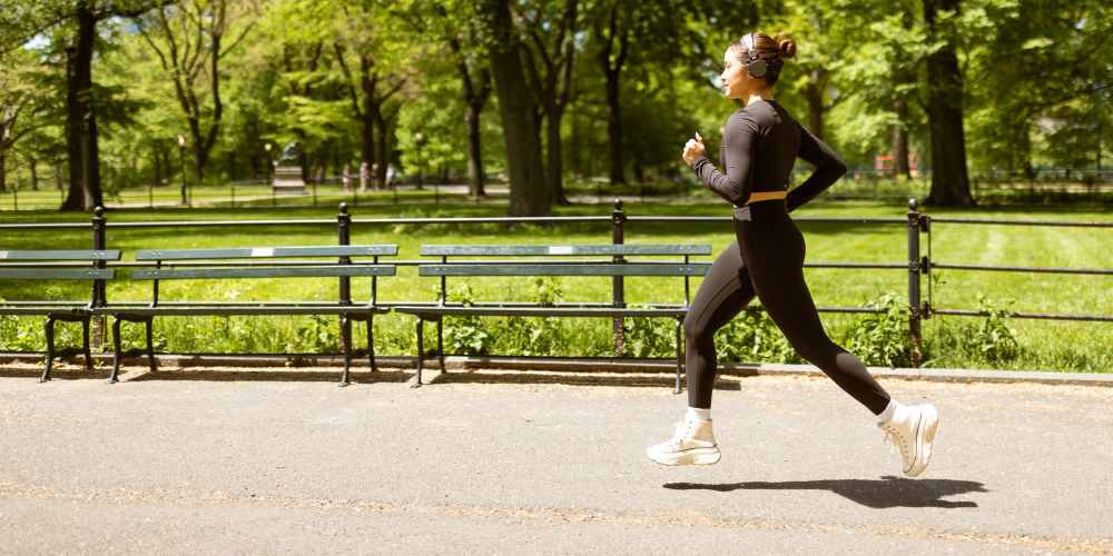 Resident having jogging near West Downs in Charlotte, North Carolina