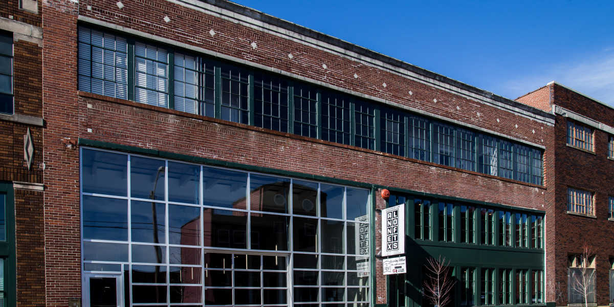 Apartment building exterior at Annex Lofts in Memphis, Tennessee            