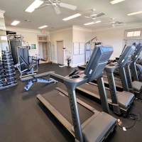 Fitness center with treadmills at Verandas at Mitylene in Montgomery, Alabama,
