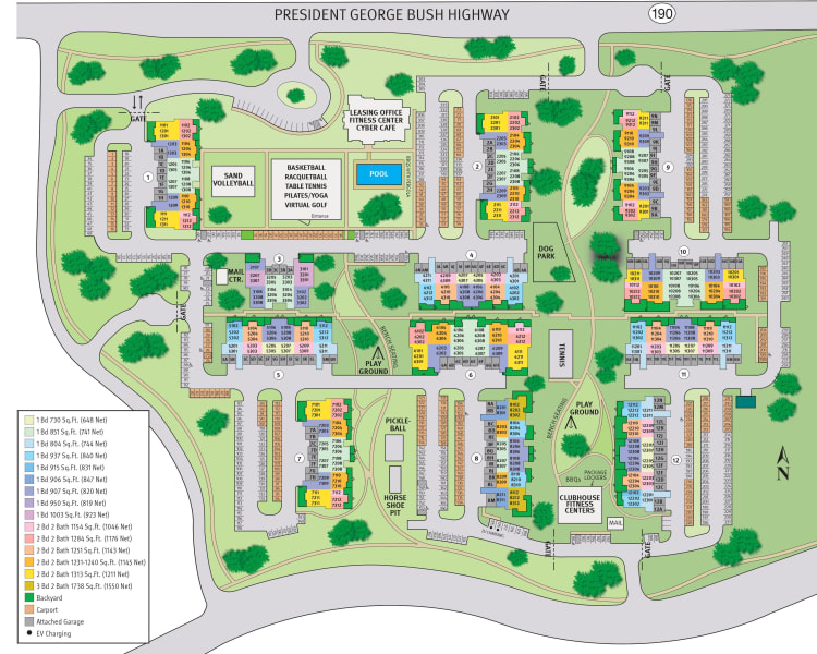Site map for Estates of Richardson in Richardson, Texas