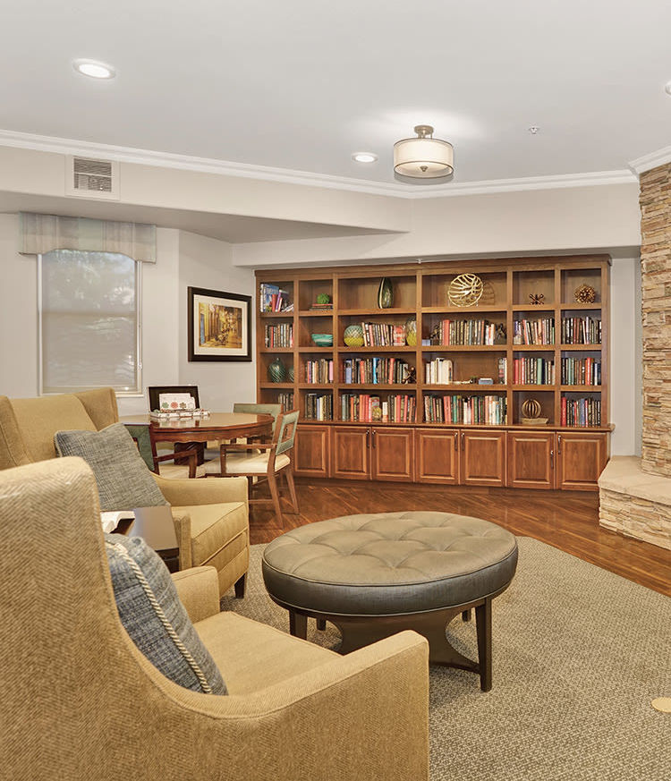 The library room at The Palisades at Broadmoor Park