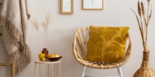 Wicker chair in a home at Edgewater at Virginia Lake in Reno, Nevada