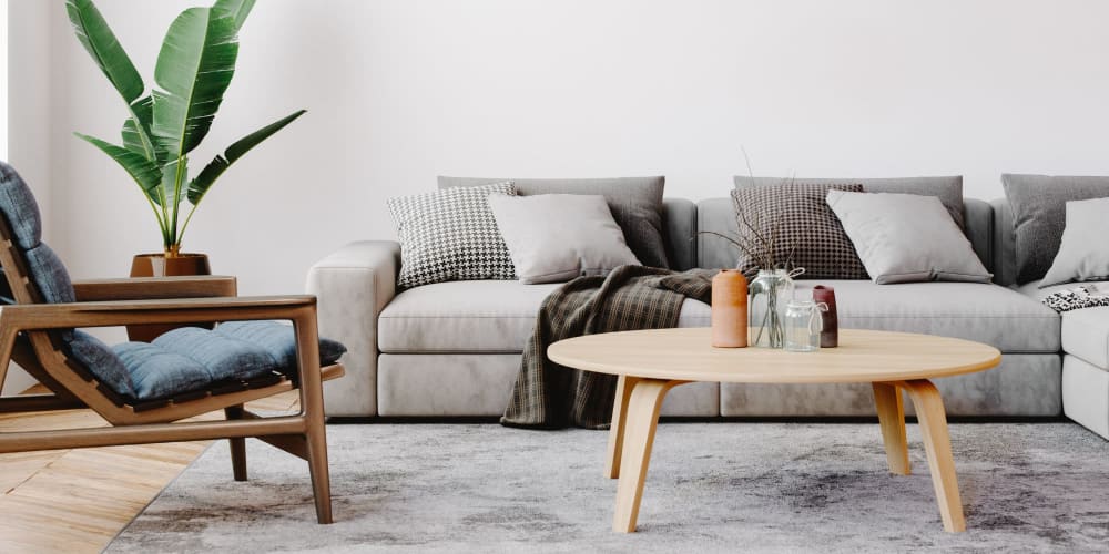 Comfortable living room in an apartment at Tides on Avril in Fort Worth, Texas